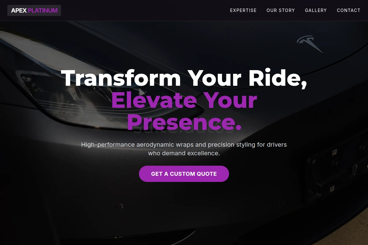 Aerodynamic Car Wrap