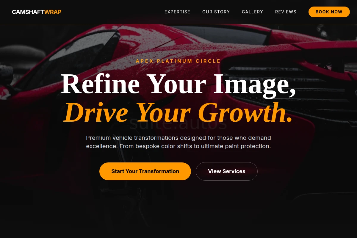 Camshaft Car Wrap